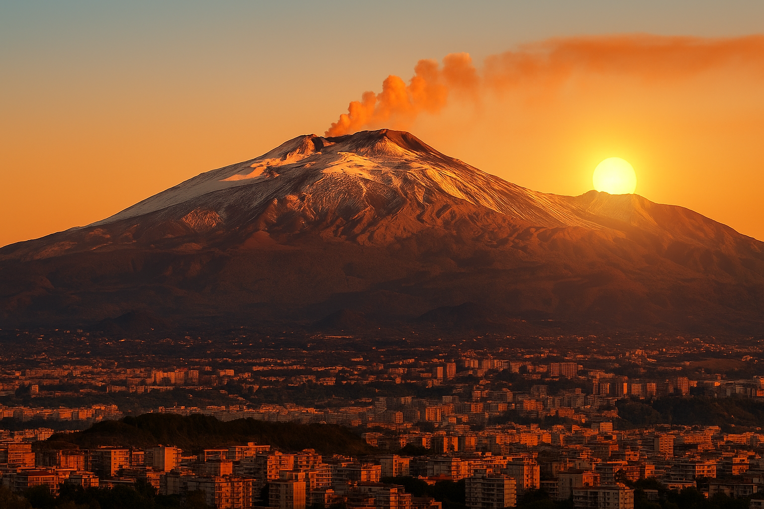 Mont Etna, volcan actif de Sicile inscrit au patrimoine mondial de l’UNESCO, avec ses cratères et paysages volcaniques spectaculaires.