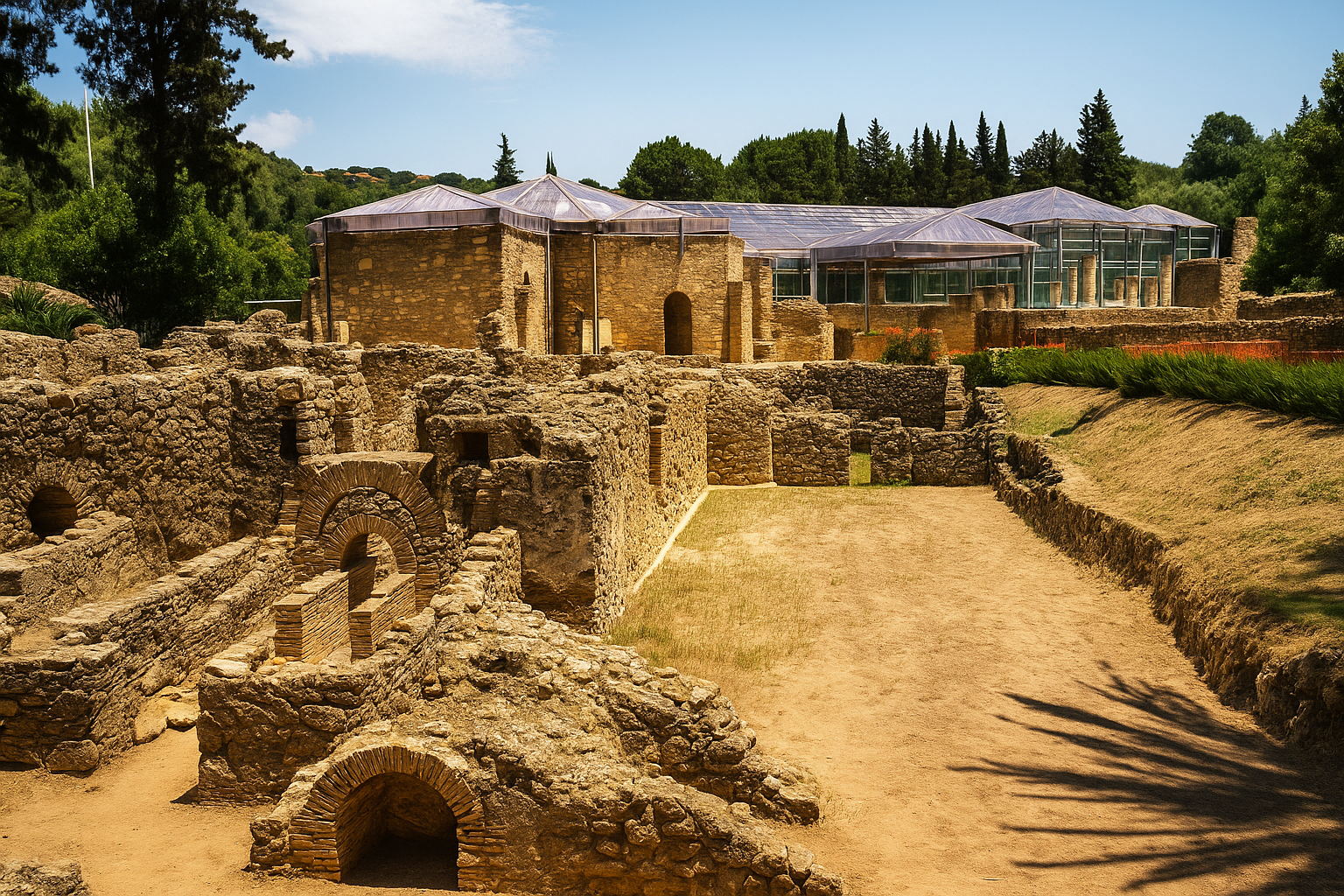 Villa romaine du Casale en Sicile, site UNESCO célèbre pour ses mosaïques antiques parfaitement conservées.